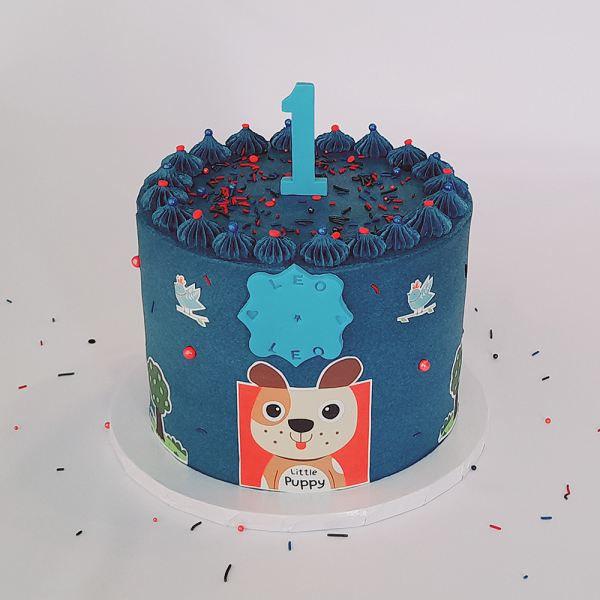 1 Digit Birthday Cake - Fondant | Buy 1 Digit Bear Theme Cake Online