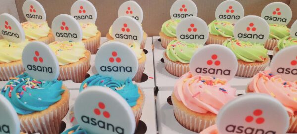 corporate branded cupcakes