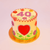 embroidery themed cake