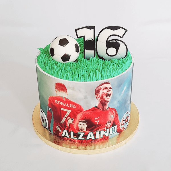 soccer theme cake